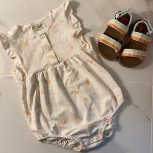MinyMo 100% Organic Cotton Sea Life Romper